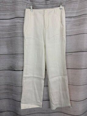 Cabi White Wide-Leg Trousers Size 2